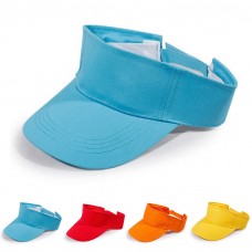 1X Unisex Plain Visor Sun Cap Sport Golf Tennis Beach Sun Plain Hat Adjustable  eb-56949511